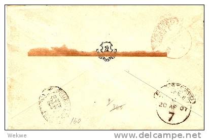 BRH006 / BRIT. HONDURAS - Einschreiben Nach Belgien 1907,Londoner R-Zettel (Brief, Cover, Letter, Lettre) - British Honduras (...-1970)
