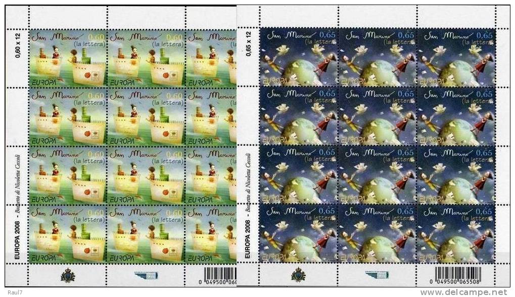 EUROPA-CEPT 2008 // SAN MARINO  // 2 FEUILLETS NEUFS***// 2 MNH SHEETS. - 2008