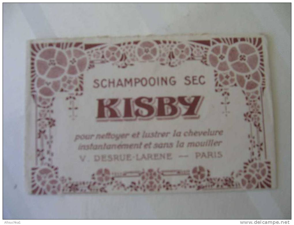 ENVELOPPE ET PUBLICITE DES FARDS & PARFUMS DU SHAMPOING KISBY POUR COMMANDER EN VENTE EN PARUMERIE& COIFEURS V.DESRUE-LA - Other & Unclassified