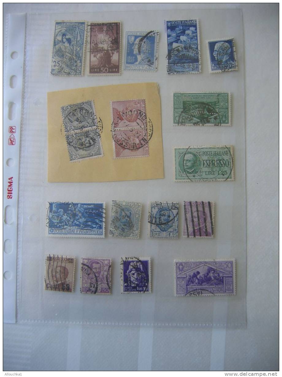 17 TIMBRES ITALIE ITALIA PERFINS PREFORES PERFORATIS  SURCHARGES COLONIES - Perforiert/Gezähnt