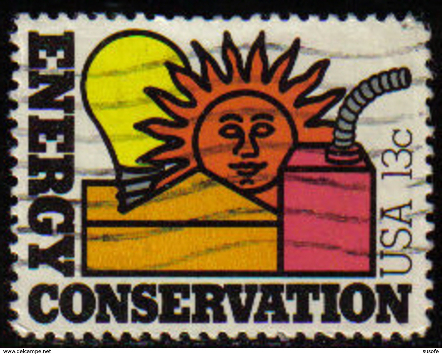 USA 1977 Scott 1723 Sello º Conservacion De La Energía Michel 1315 Yvert 1177 Estados Unidos United States Stamps Timbre - Oblitérés