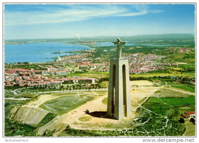 Cpsm. ALMADA. Monumento A Cristo Rey, Visto Do Ar - Setúbal