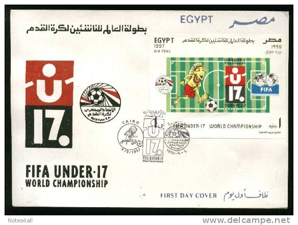 EGYPT  COVERS > FDC > 1997 >  S/S > FIFA UNDER 17 WORLD SOCER CUP - Other & Unclassified