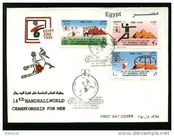 EGYPT COVERS > FDC > 1999 > 16TH HANDBALL WORLD CHAMPIONSHIP FOR MEN - Autres & Non Classés