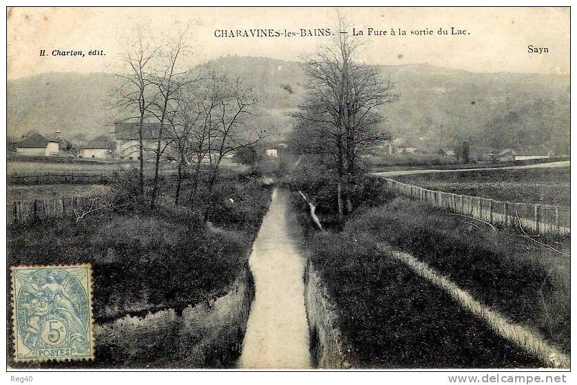 D38 - CHARAVINES LES BAINS  -  La FURE à La Sortie Du Lac - Charavines