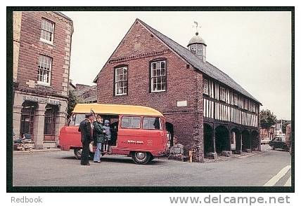 Llanidloes - Llangurig Royal Mail Postbus At Market Hall Llanidloes Montgomery Wales - Ref B137 - Montgomeryshire