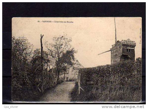 95 SANNOIS Café Restaurant Aux Vrais Moulins, Moulin à Vent, Ed Péau 40, 190? - Sannois