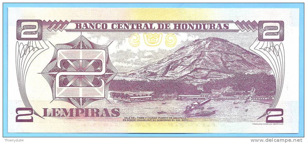 Honduras 2 Lempiras 2004 UNC Uncirculated Neuf Lempira Lampira Lampiras Centavo Centavos Cent - Honduras