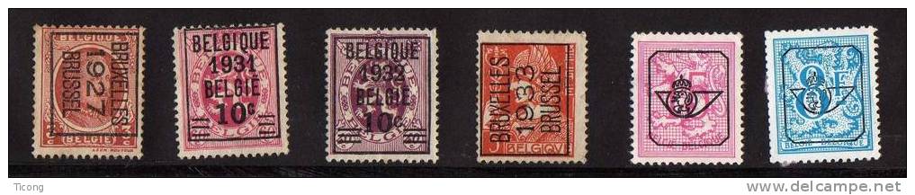 BELGIQUE PREOBLITERES LOT DE TIMBRES DIFFERENTS AYANT CIRCULES ( ANCIENS ) - Altri & Non Classificati