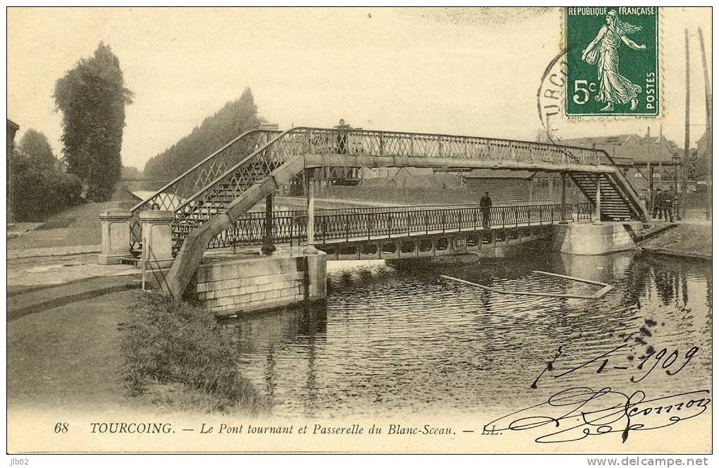 68 Tourcoing - Le Pont Tournant Et Passerelle Du Blanc-Sceau - Tourcoing