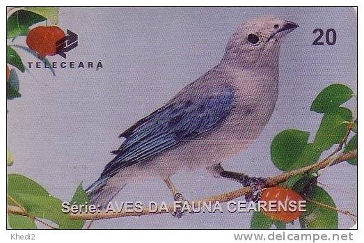 Brazil Phonecard Song Bird Sanhaço - Oiseau Passereau - Singvogel - 56 - Uccelli Canterini Ed Arboricoli