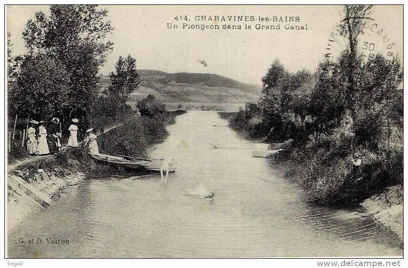 D38 - CHARAVINES LES BAINS  -  Un Plongeon Dans Le Grand Canal - Charavines