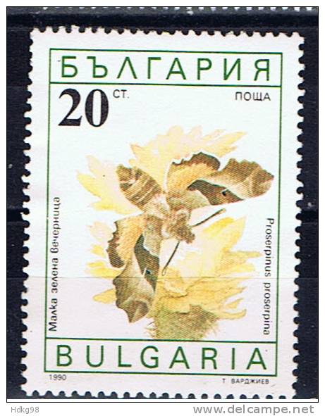 BG+ Bulgarien 1990 Mi 3854 Mng/oG Schmetterling - Unused Stamps