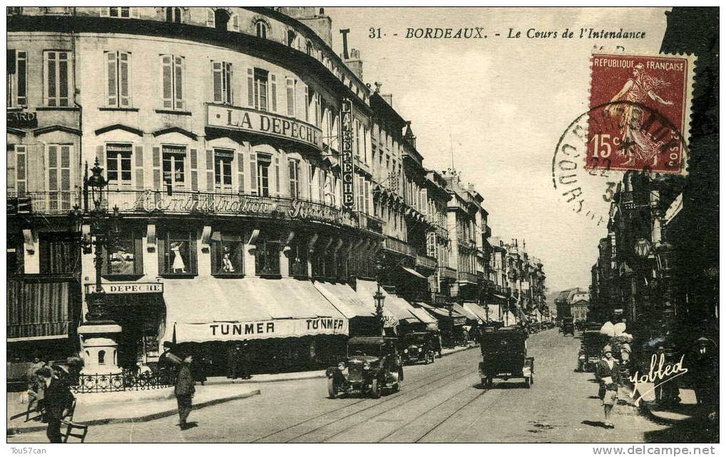 BORDEAUX - GIRONDE - BELLE CPA ANIMEE. - Bordeaux