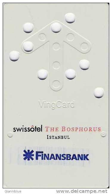 Turkey - Istanbul Swissotel The Bosphorus Hotel Magnetic Key Card (perforated) - Cartes D'hotel