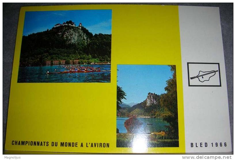 Sport,Rowing,Championnats   Du Monde A L´aviron,Slovenia,Bled,postcard - Rowing