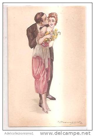 7065)cartolina Illustrata DA S BOMPARD- Donna Con Un Uomo Abbracciati-nuova - Bompard, S.