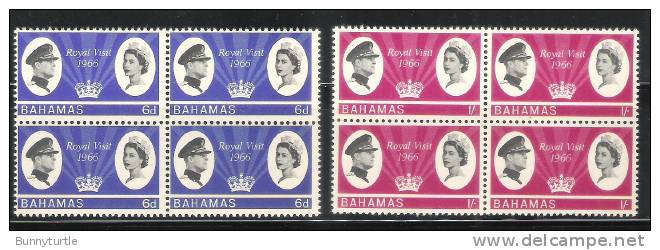 Bahamas 1966 Royal Visit Omnibus Blk Of 4 MNH - 1963-1973 Ministerial Government