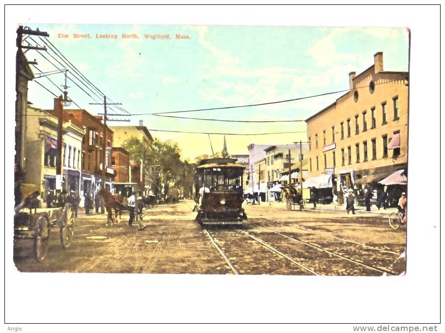 CPA----Amérique >  Etats-Unis >  MA - Massachusetts >  Springfield ----ELM STREET LOOKING NORTH ,WESTFIELD, - Springfield