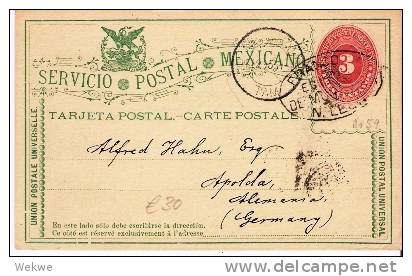 Mex135/ Mexiko -  Montery 1895 Auf P 59 Nach Apolda,  Sachsen - Mexiko