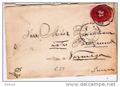 Mex064/ Mexico,  Ziffermarke 1895, Nach Norwegen (Brief , Cover, Lettre) - Mexiko