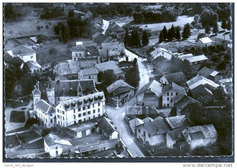 01  CHANAY, Le Château Vue Aérienne, Vue Générale, CPSM 10x15 Voyagé En 1953, Pli Coin Inf Gauche - Seyssel