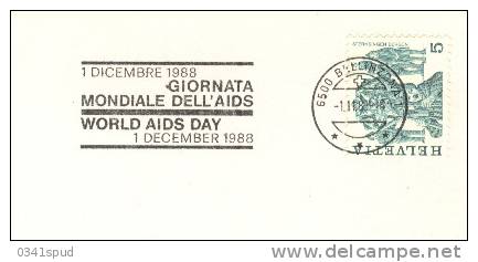 1988 Suisse  Bellinzona   SIDA AIDS - Droga