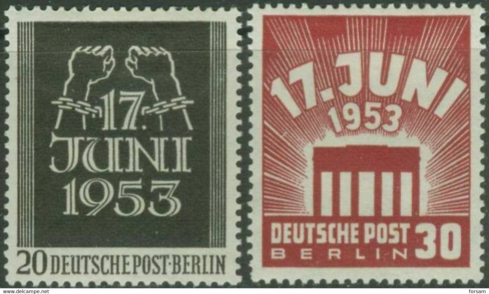 GERMANY (BERLIN)..1953..Michel # 110-111...MLH...MiCV - 50 Euro. - Nuovi