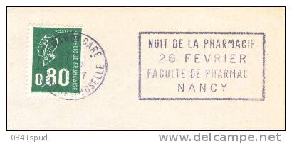 1977 France 54  Nancy  Pharmacie  Pharmacy  Farmacia  Sur Lettre éntiere - Pharmacy