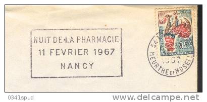 1967 France 54  Nancy  Pharmacie  Pharmacy  Farmacia  Sur Lettre éntiere - Pharmacy