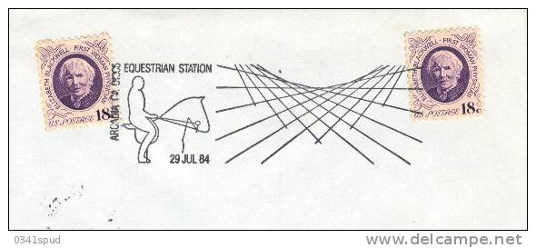 Jeux Olympiques 1984 Concours Hippique Concorso Ippico Horse-show  Sur Enveloppe - Horses