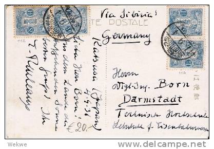 J410/  JAPAN - Freimarke 1931 (4 X), Goebel-Druck, Perf. 13:13 ½ Karte, Card,  Cover - Cartas & Documentos