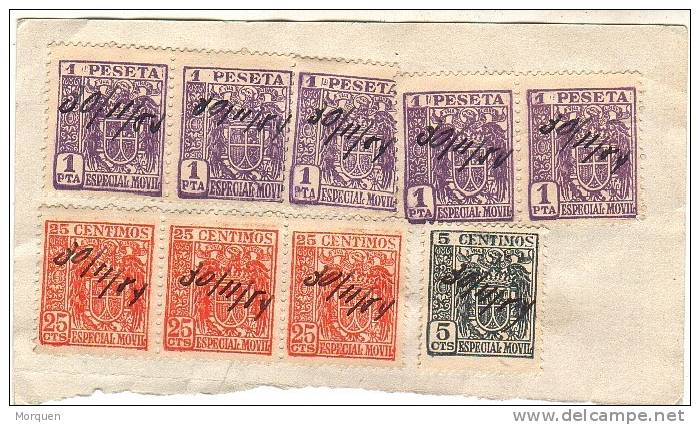 Bonito Bloque De Timbres Movil De ESPAÑA 1954 - Revenue Stamps