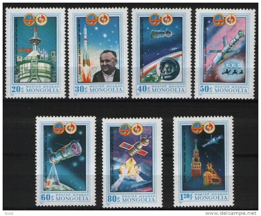 MONGOLIA - MONGOLIE - 1981 - SOYOUZ T3 - YT 1106/1112 MI -- ** - Asia