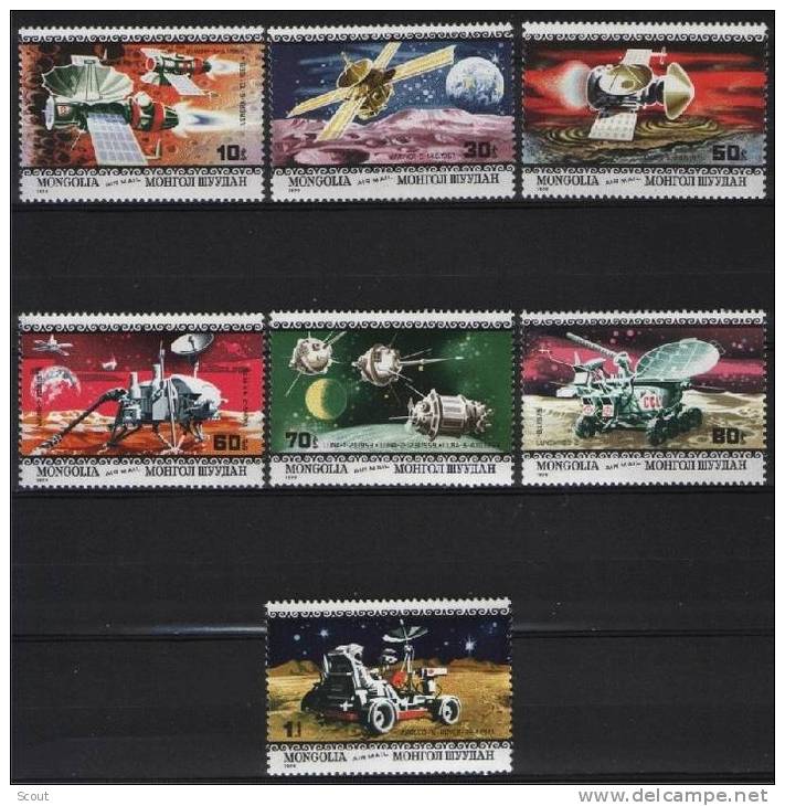 MONGOLIA - MONGOLIE - 1979 - 10 ANNI APOLLO 11 - YT PA 108/114 MI -- ** - Asie