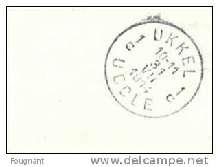 Belgique:1914:Reçu Avec Timbres N°112 & 123 De Mr Marchant,UCCLE. Pour P.Saintier,ROUEN.53 Francs. - 1912 Pellens