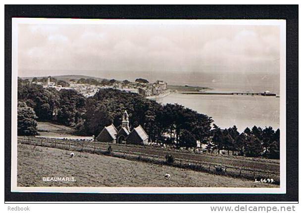 Early Real Photo Postcard Beaumaris Town & Pier Anglesey Wales - Ref B140 - Anglesey