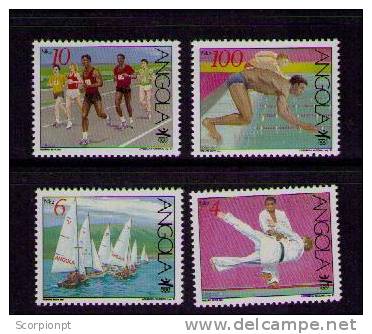 Sp744 ANGOLA Sailing (Judo + Natation + Course) Jeux Olympiques D'été 1992 Barcelone (Espagne) NEUF (4v) - Angola