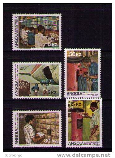 POST OFFICE-MAIL (Services Postaux + Poste Aérienne + Boite Aux Lettres + Levée De Boite Aux..) Set ANGOLA Sp745 - Post