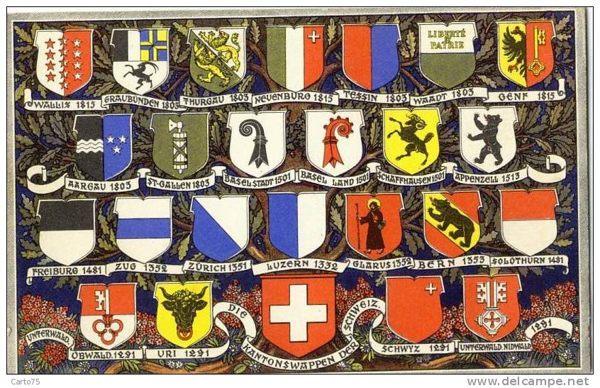 SUISSE - Armoiries Blasons Cantons - Ours - St. Anton