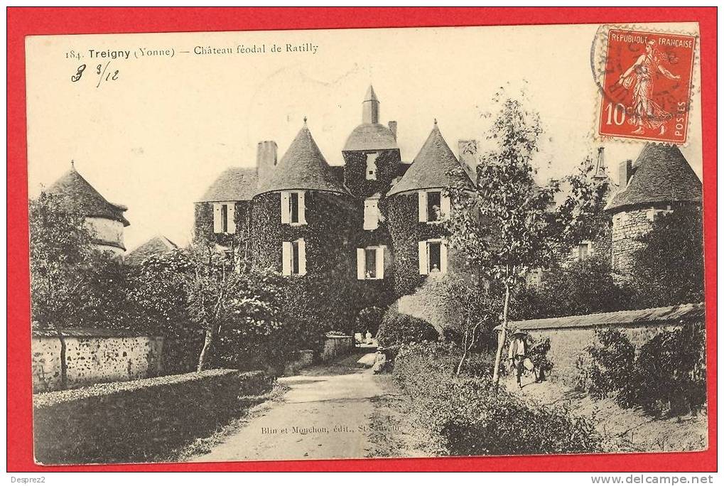 89 TREIGNY  Cpa Chateau De Ratigny               184 Monchon - Treigny