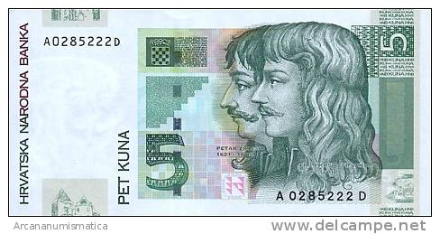 CROACIA  5  KUNA  2001  KM#28?  PLANCHA/SC/UNC   DL-6002 - Croacia