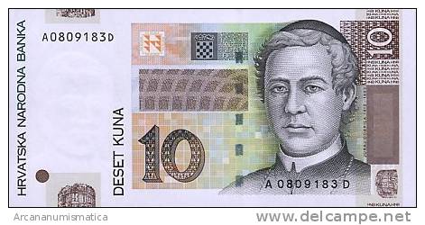 CROACIA  10  KUNA  2001  KM#29?  PLANCHA/SC/UNC   DL-6023 - Croacia