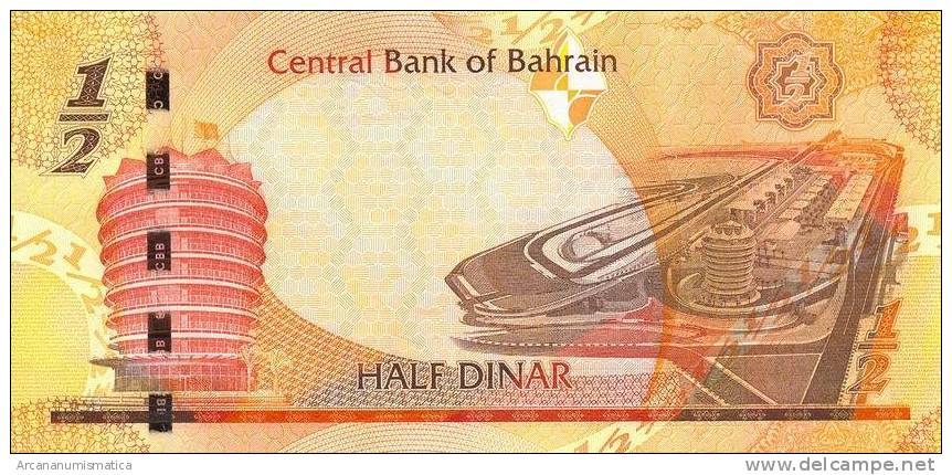 BAHRAIN  1/2  DINAR  2006  (2008)  PLANCHA/SC/UNC    DL-6040 - Bahrein