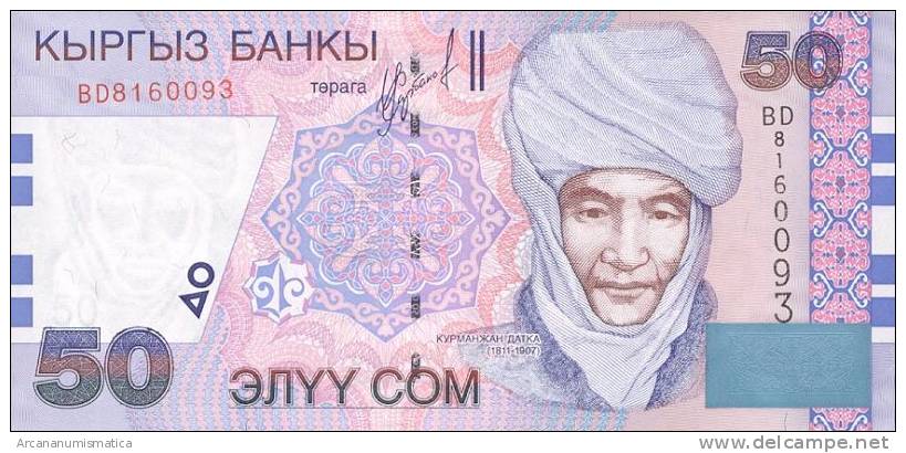 KYRGYZSTAN   50  SOM  2002   KM#20  PLANCHA     DL-6093 - Kirghizistan