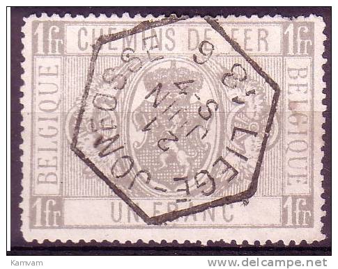 Belgie Belgique CF SP 6 Cote 20.00 €  LIEGE (JONFOSSE) 21 JUIN 4 S 18 6  4 S Renversé Omgekeerd Cachet Hexagonal Stempel - Oblitérés