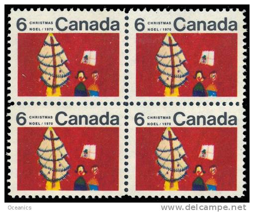 Canada (Scott No. 525i - Noel 1970 Bloc Central / 1970 Christmass Central Block) [**] - Oblitérés