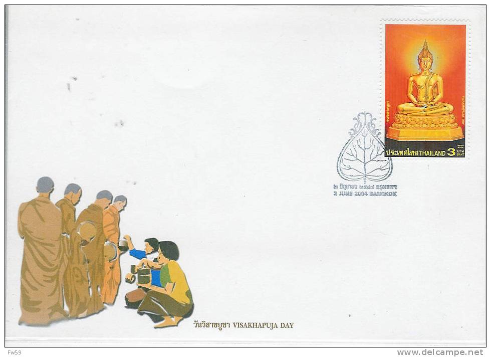BOUDDHISME FDC THAILANDE 2004 VISAKHAPUJA DAY - Budismo