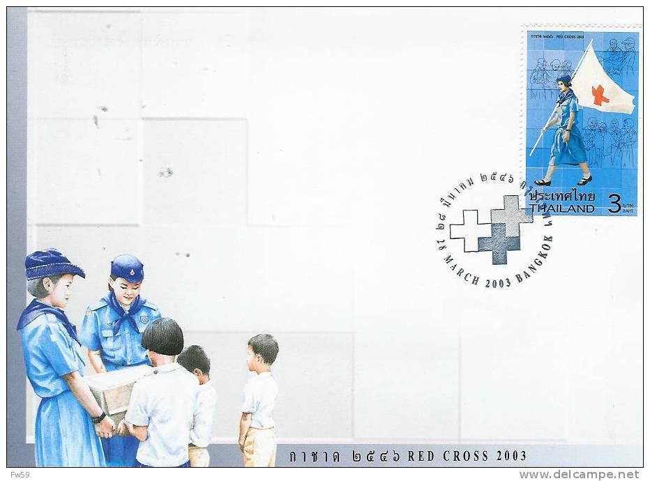 CROIX ROUGE FDC THAILANDE 2003 SOINS AIDE AUX PERSONNES AGEES ET PAUVRES - Primeros Auxilios