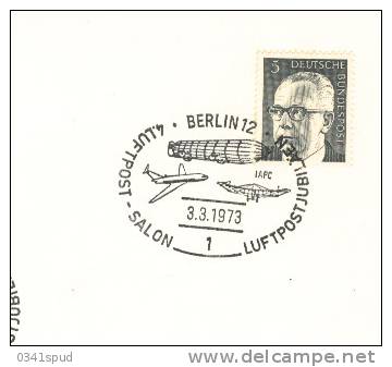 1973 Allemagne Berlin  Dirigeable Dirigible Dirigibile Zeppelin - Zeppelins